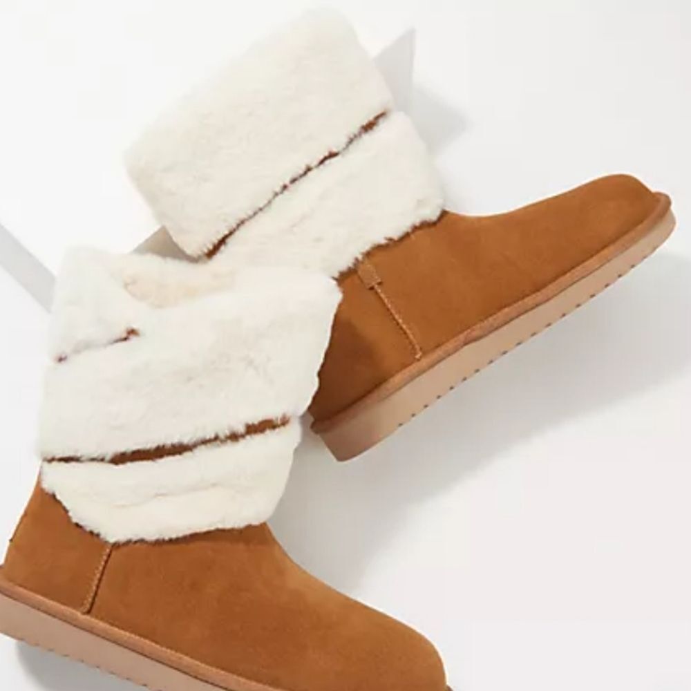 Koolaburra By Ugg Dezi‎ Suede Faux Fur Short Boots